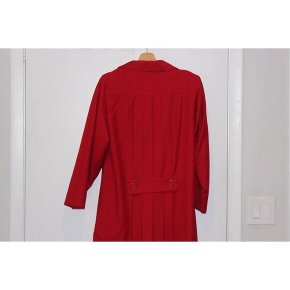 Vintage Diana Charles Red Wool Overcoat Size  4/5 (Small) Womens - Picture 8 of 13